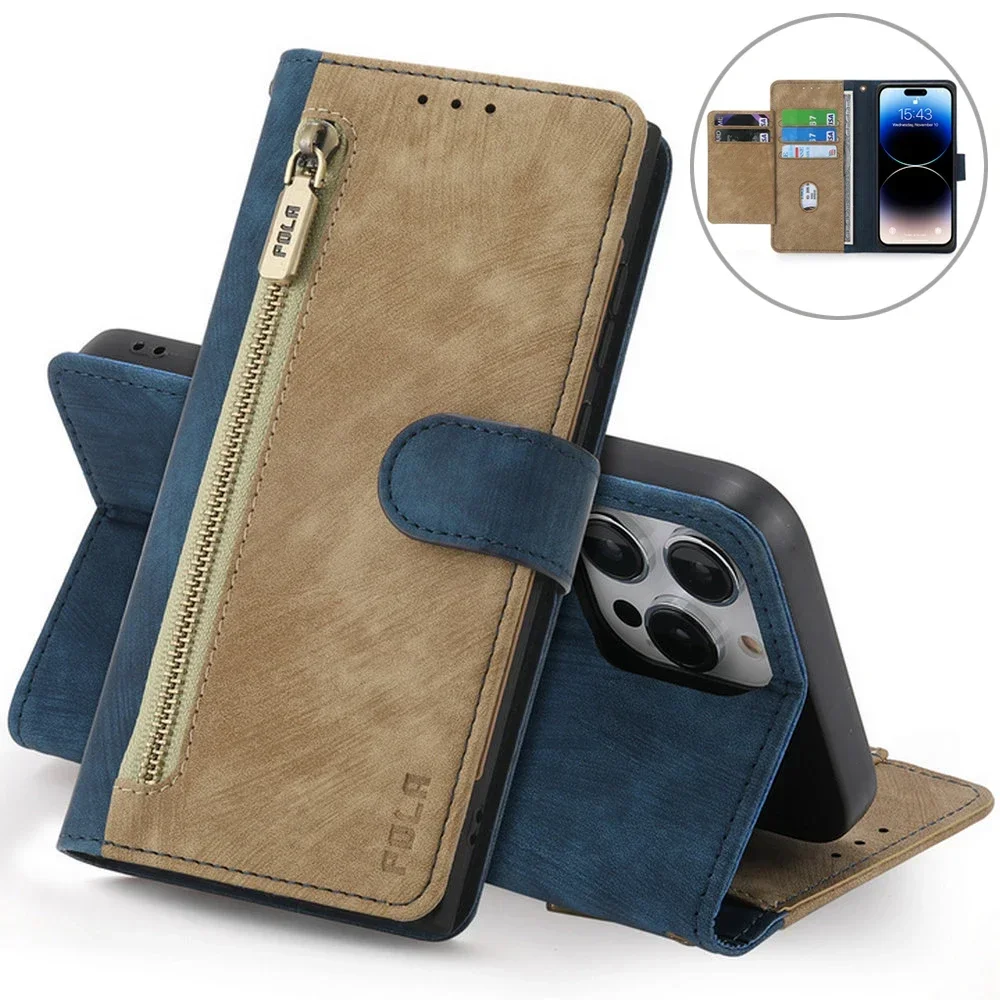 For Oneplus 11 5G Flip Case For OnePlus 10 Pro Zipper Leather Multi Wallet  Book Etui One Plus 11R 10R 10T 9RT 9R 8T 9 Pro Cover - AliExpress