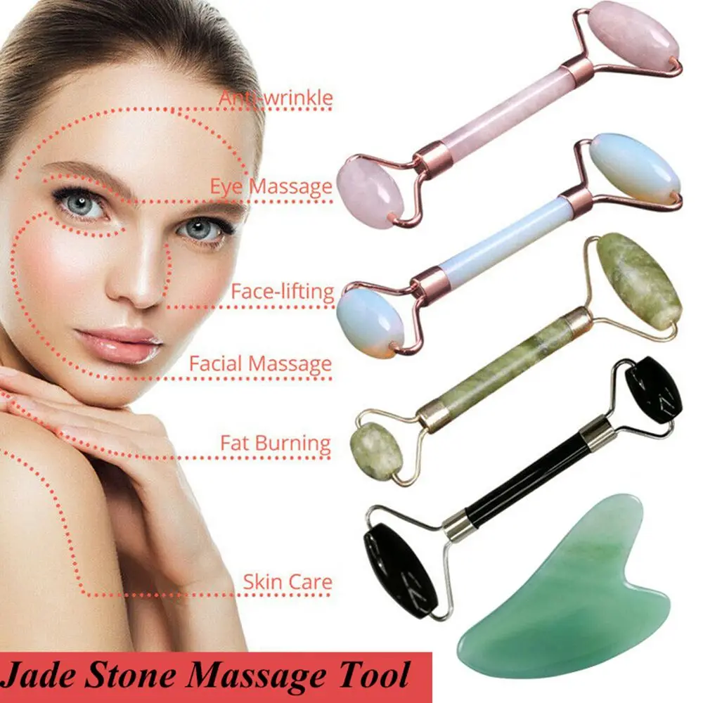 Jade Stone Face Roller Beauty tool Guasha Board Face Massager Massager Tool Body