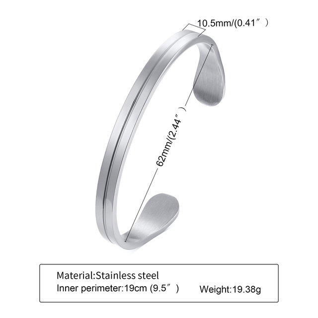TWISTED C BANGLE WITH SMALL WRIST MOBIUS BRACELET ANTIQUE SILVER COLOR STACKING CUFF BANGLE STAINLESS STEEL UNISEX JEWELRY
