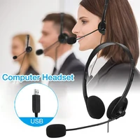 Call Center Clear Voice Office School PC Gaming With Microphone USB Wired Computer Headset Volume Control Noise Reduction 2