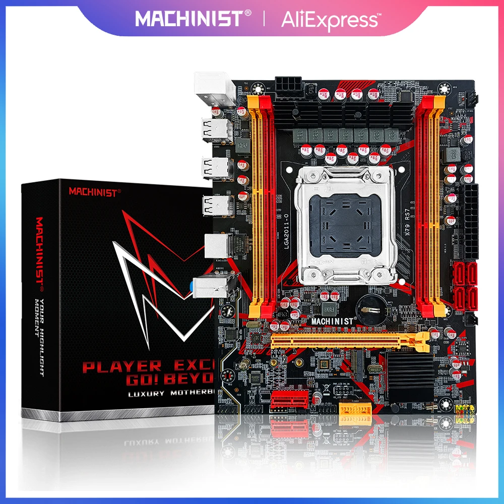 MACHINIST X79 материнская плата LGA 2011 поддержка Xeon E5 2650 V2 процессор DDR3 ECC RAM память NVME M.2