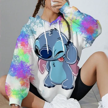 Felpa con cappuccio super grande da donna autunno e inverno Felpa calda Felpa con cappuccio moda sportiva casual allentata stampata a punto singolo da uomo e 1