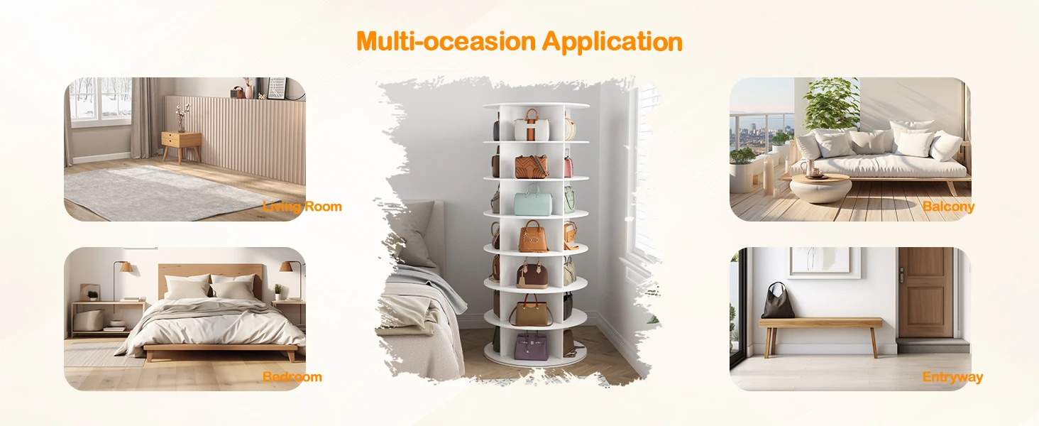 spinning shoe rack tower