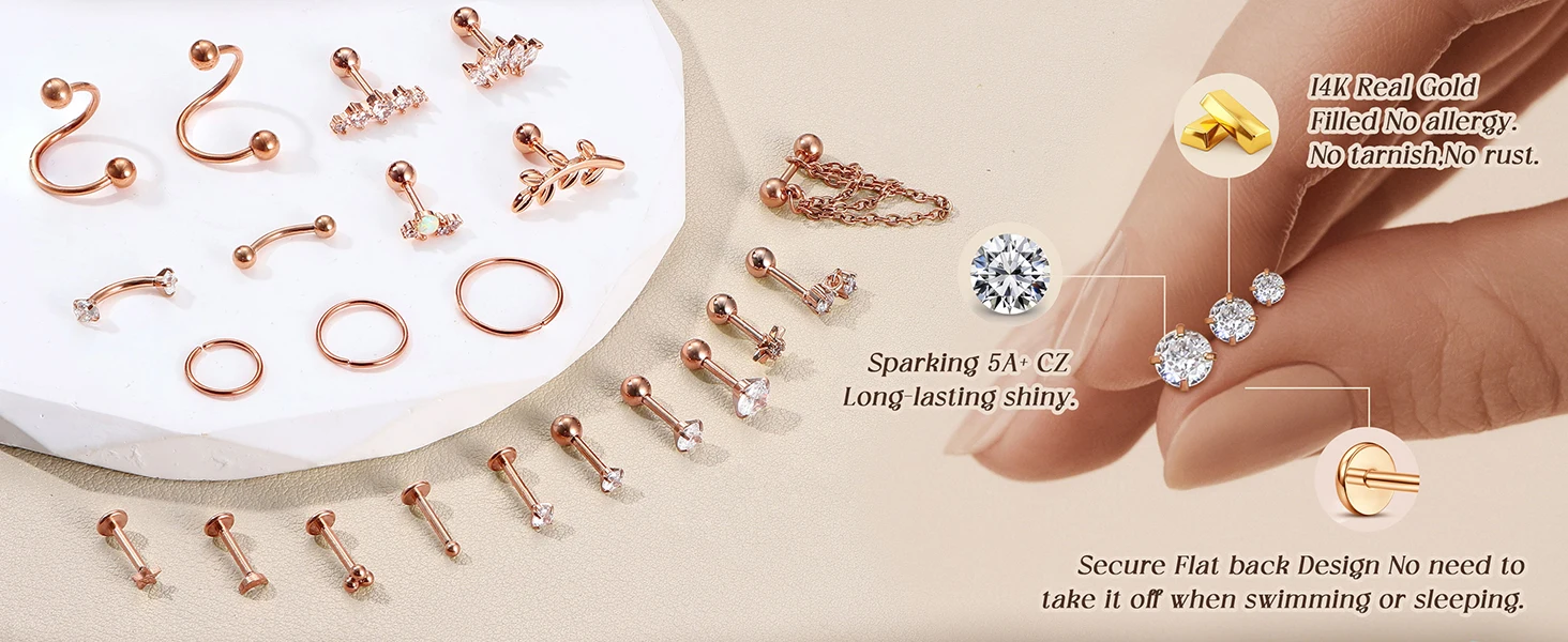 inner conch earrings for women