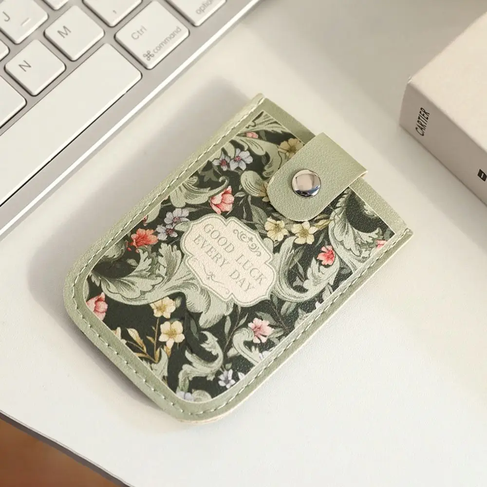Fashionable PU Leather Mini Card Wallet with Concealed Pull-Out Design and Multiple Card Pockets