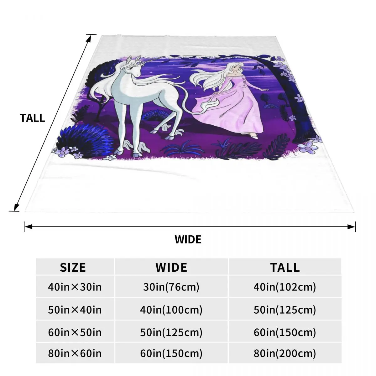 The Last Unicorn Lady Amalthea Blankets Flannel Super Soft Sofa Throw Blankets For Home Bedroom Travel Throws Bedspread Quilt 3