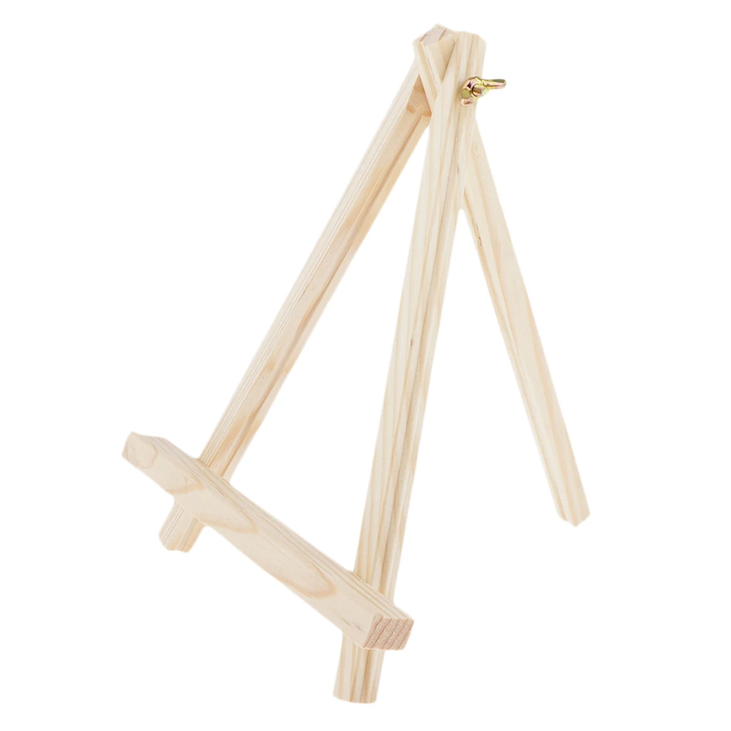 Portable 9.5" Wood Tripod Tabletop Display Easel Painting, Sketching, Displaying Photos, Decorative and