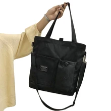  Women Canvas Bag New Design Zipper Shoulder Bag Female Reusable Large Capacity Shopper Tote Ladies Eco Cloth Shopping Bags 