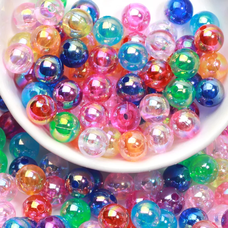 10mm Round Fishing Beads Assorted colors 75 pieces