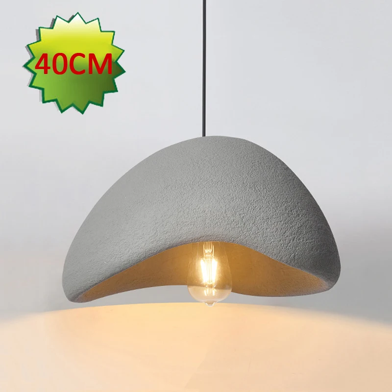 Pendant Lights 40CM Nordic Scandinavian Style Living Room Dining Table Bedroom Ceiling Bedside Wabisabi Decorative Hanging Lamp