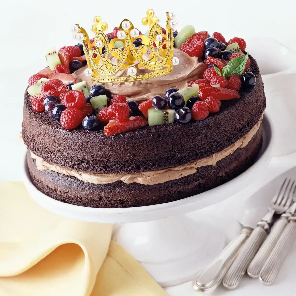 5/25Pcs Mini Golden Plastic Crowns for Craft Decoration, Cake Decor, Princess Queen Cro... - SKU PCCD1557 - UGI Packaging