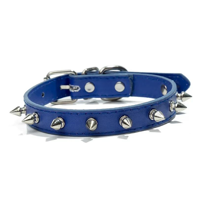 Leather Dog Cat Collar Studded Puppy Pet Necklace Neck Strap for Small Medium Large Dogs Cats Pet Products Accessories dog collar pet collar pet necklace