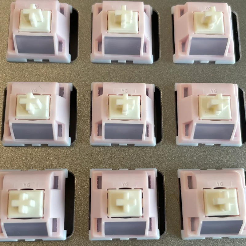 KeyGeek KeyLin V2 스위치 5핀 선형 Thock 사운드 스위치 기계식 키보드 스위치용 RGB U4 미세 윤활 37g 42g 48g