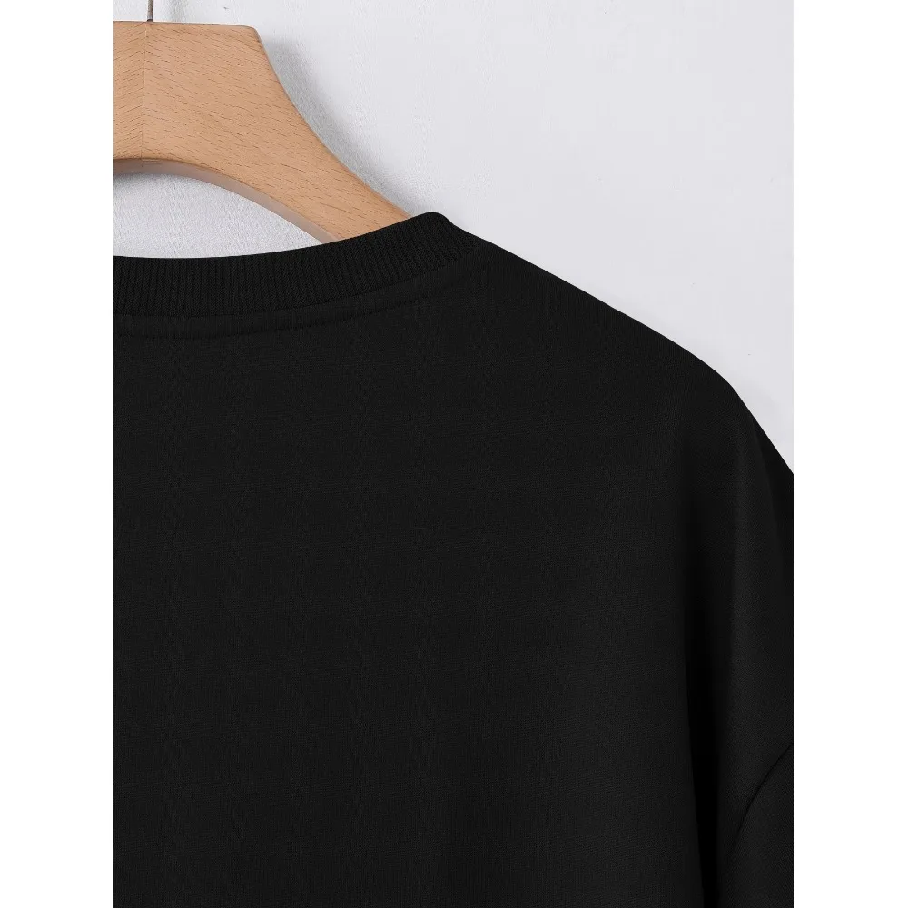 Sommerliches neues Herren-T-Shirt mit Kalifornien-Bär und Blitzpfeil-Sternmuster, locker geschnitten, 100 % reine Baumwolle, weiches Material, vielseitig, trendig – Detail 6