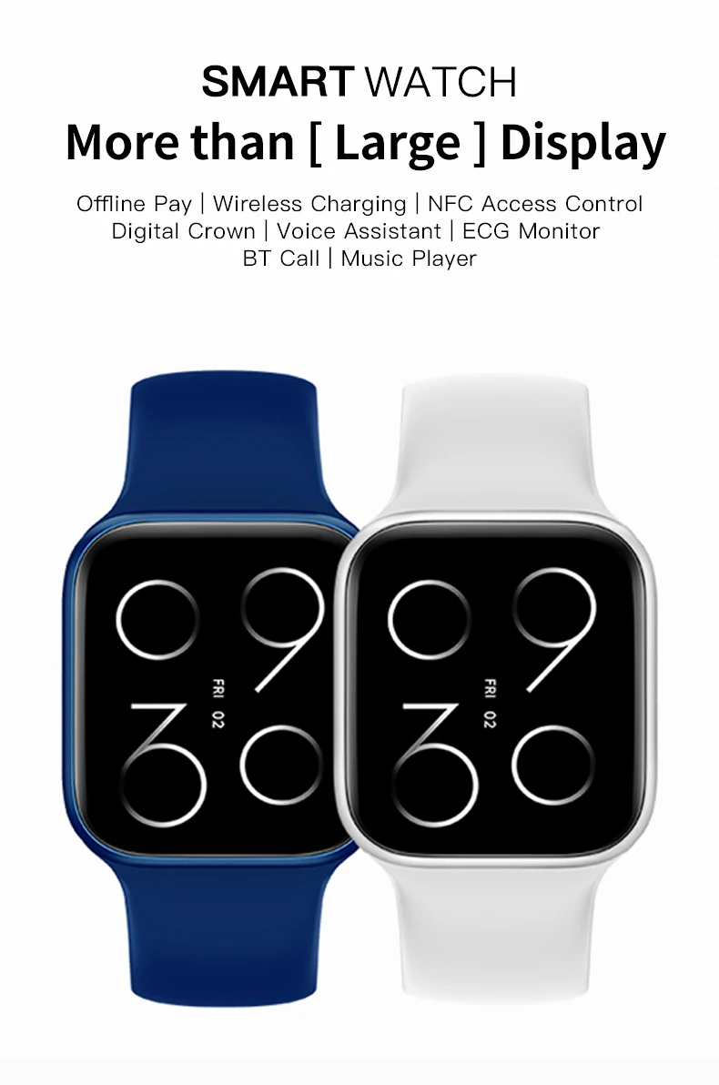 IWO Smartwatch Bluetooth Calls Smart Watch For Men Women Sport Fitness Bracelet Custom Watch Face smart watch with NFC Heart Rat