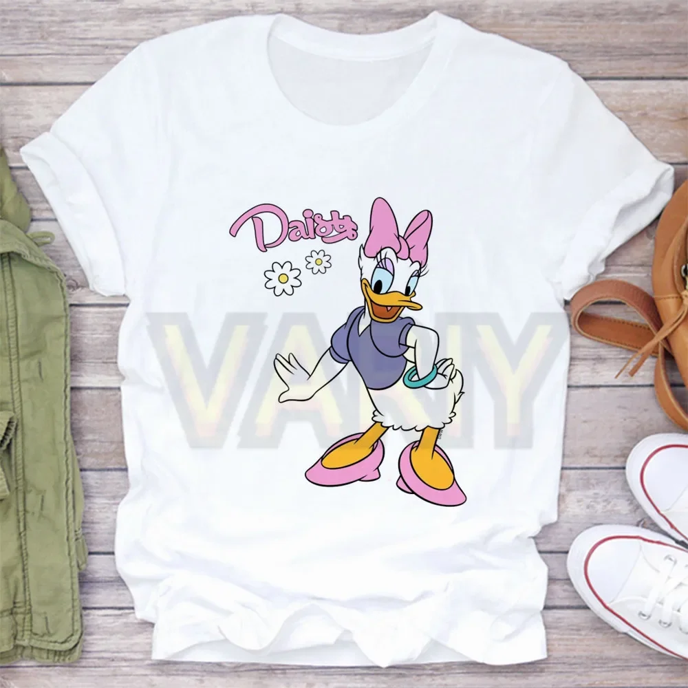 New Fashion Women's Pattern T-shirt Kawaii Daisy Duck T-shirt Summer Short Sleeve Breathable Comfortable T-shirt Streetwear Top 6
