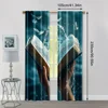 2pcs, Curtain Set 2D print inspirational bible Versatile Durable Polyester (without rod) Stuff Clearance for Kitchen Living Room 4