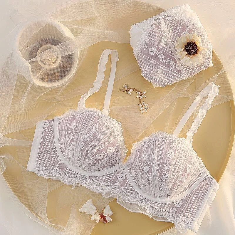 Chic Underwear Women Sexy Lingerie Set Bra and Panty Set Push Up Lady Non Wire Black Bras Ropa Interior Femenina Soutien Gorge