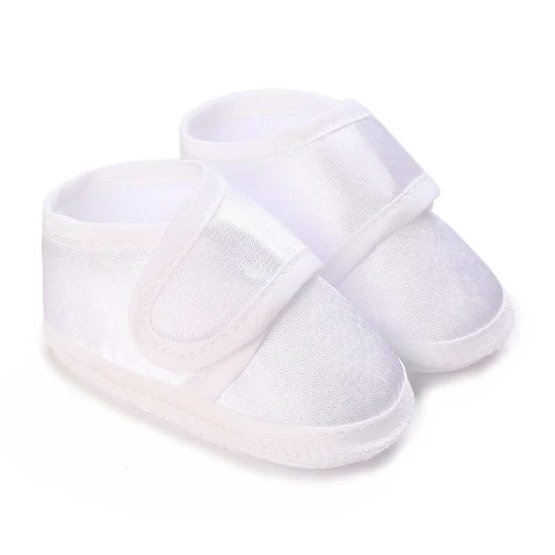 VALEN SINA Newborn Baby's First Baptist Shoe: Newborn Boys and Girls' White Baptist Shoes Soft Sole Walking Shoes