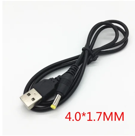 USB Male To 4.0 X 1.7mm Cable DC 5V 1A 4.0*1.7 Male USB Power Charge Cable for Sony PSP