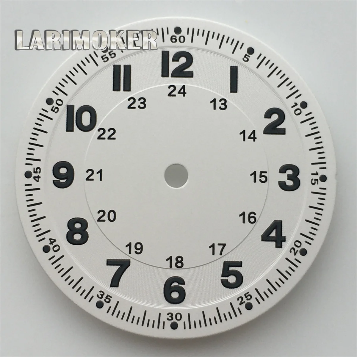 Classic 29mm Pilot Style Watch Dial Face with Arabic Numerals and Hands Set