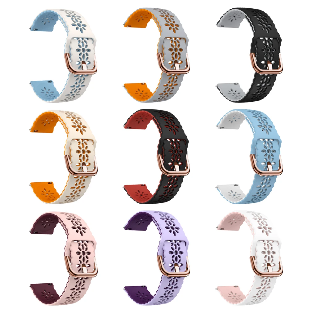 Universal 20mm Silicone Watchband Replacement Strap Bracelet
