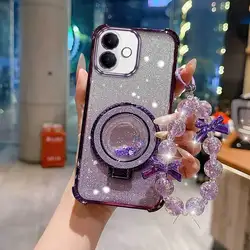 3 - Piece Set: Phone Case, Lanyard & Stand Combo for Vivo Y400 Pro (PURPLE)