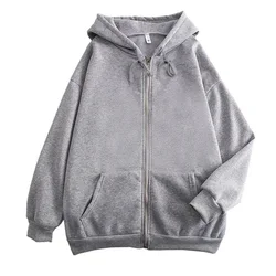 Men's Solid Color Zip - Up Hoodie - Casual Long Sleeve Jacket with Hood - US XL (Light grey)