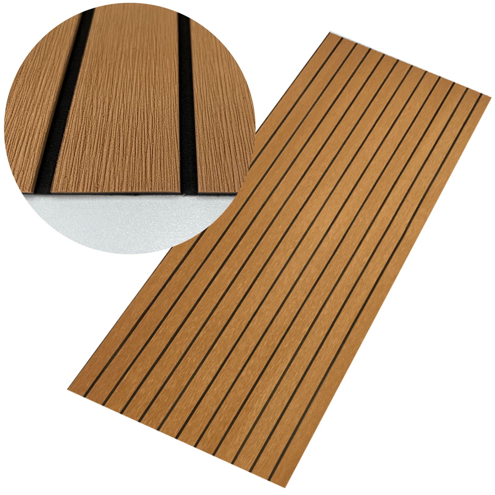 

450x2400x5mm Boat Flooring EVA Foam Boat Decking Faux Teak Marine Carpet Boat Decking Self Adhesive Flooring Pad for Yacht
