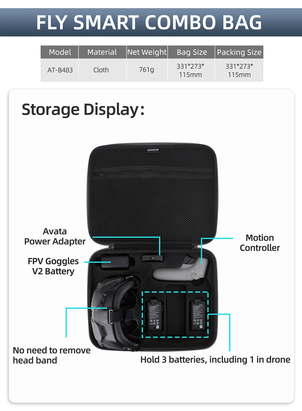 Custodia Portatile FSIDIWT Per DJI Goggles 3, Custodia Rigida Da Viaggio Compatibile Con Dji Avata 2 Goggles 3avata Goggles 2~p123469407