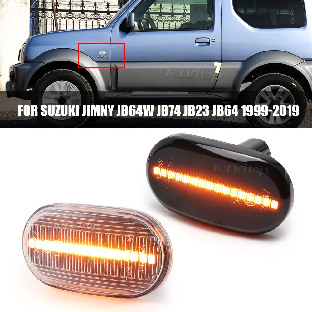 

Светодиодный Динамический указатель поворота, боковой маркер, светильник последовательный индикатор для Suzuki Jimny Sierra Rabbit Carry Truck для Mazda AZ Spiano