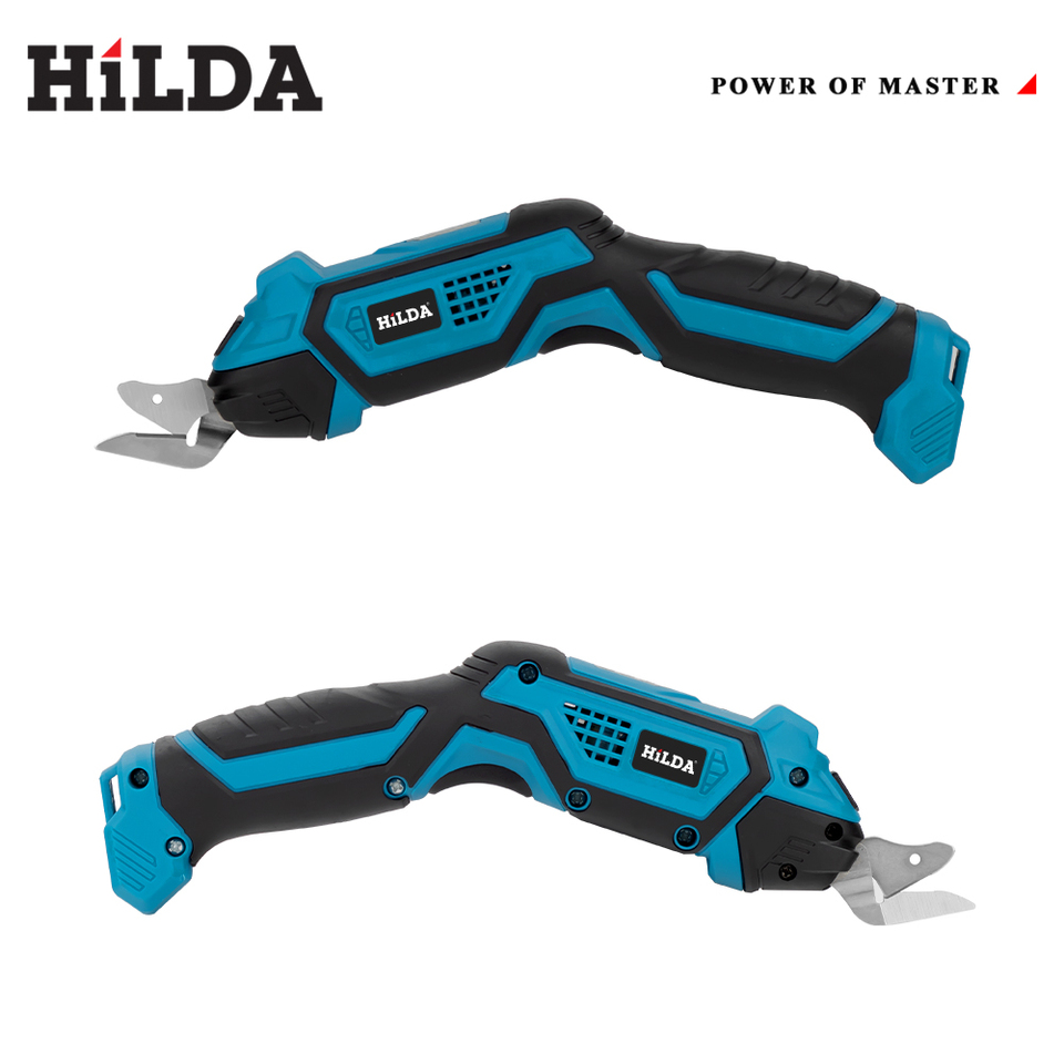 HILDA 40mm Electric Scissors Brushless Electric Trimming Scissors Dual Position Adjustable Cordless Rechargeable Cloth Cutting