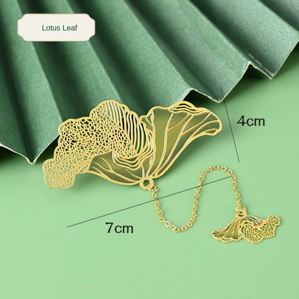 Stationery Pendant Metal Bookmark Roses Lotus Leaf Lotus Leaf Book Mark Dragonfly Rose Bookmark Reading