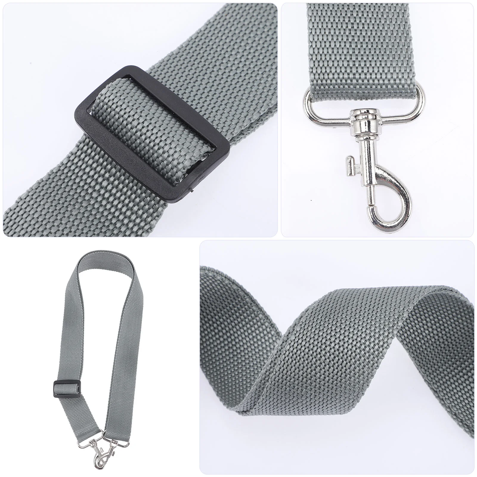 Wide Comfortable Snare Drum Strap Adjustable Drum Belt For Band Mellophone Musical Instruments Soft Durable Silver Grey Shoulder