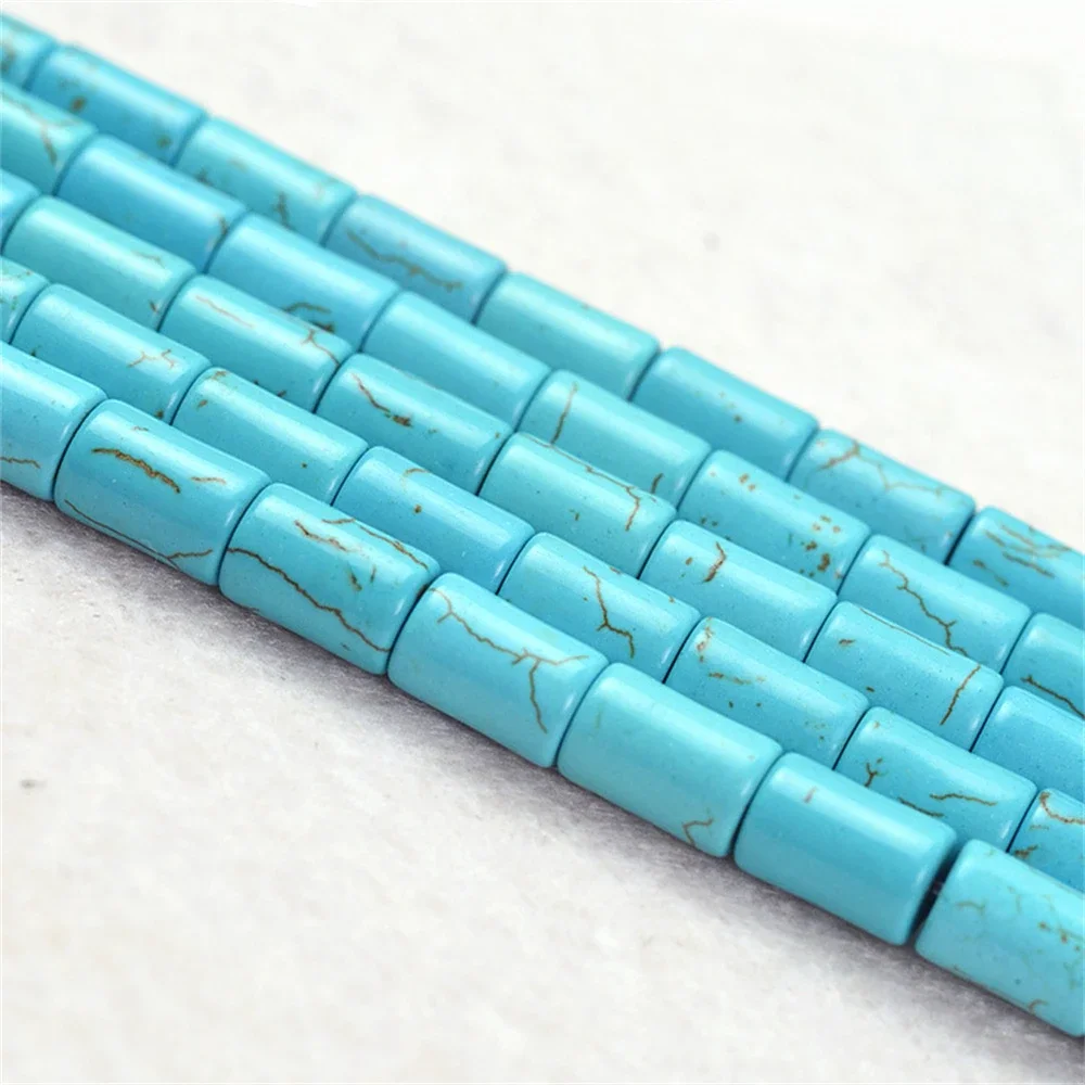 

Бирюзовые бусины-разделители для изготовления ювелирных изделий, 8 х12 мм