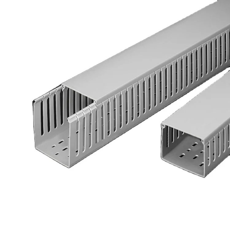 10m CE Approve PVC Electrical Trunking Wiring Duct with Slot 20*20cm (Cut 50cm for Delivery)