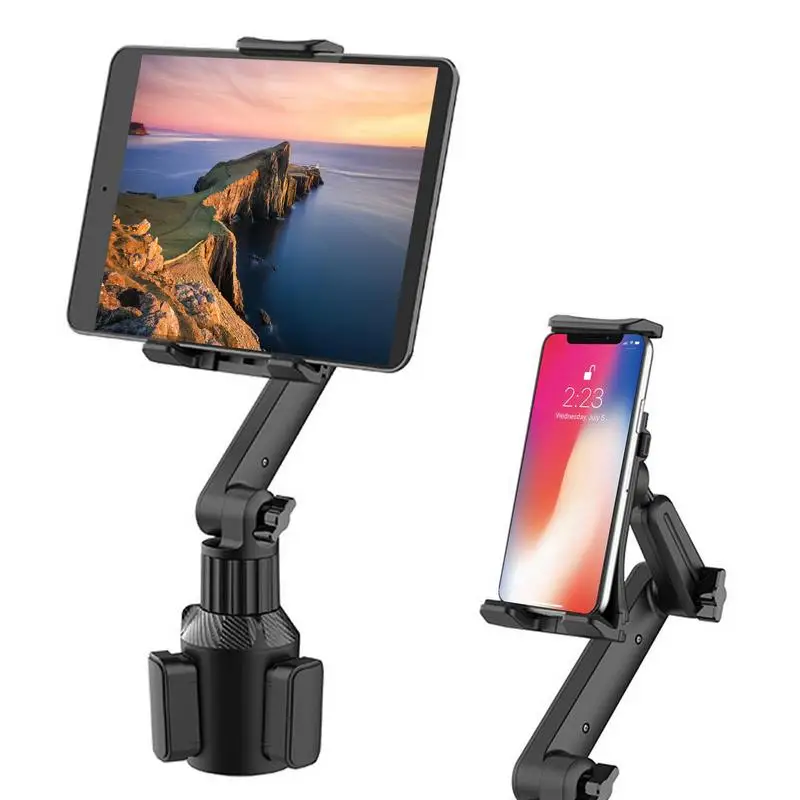 

Car Tablet Holder Multi use Water Cup Holder 360 Adjustable Auto Phone Holder 270 Tilt Bar Triangular Structure Cellphone Holder