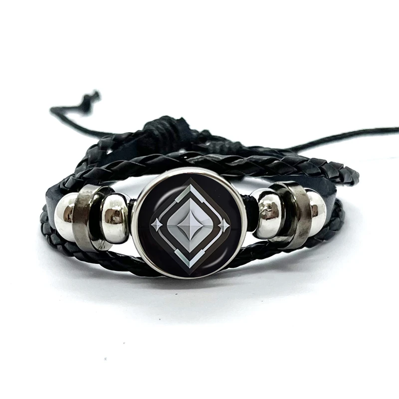 Game Leather Bracelets Valorant Astra Killjoy Jett Sova Cypher Women Man Snap Button Bracelet & Bangles for Fans Gift 4