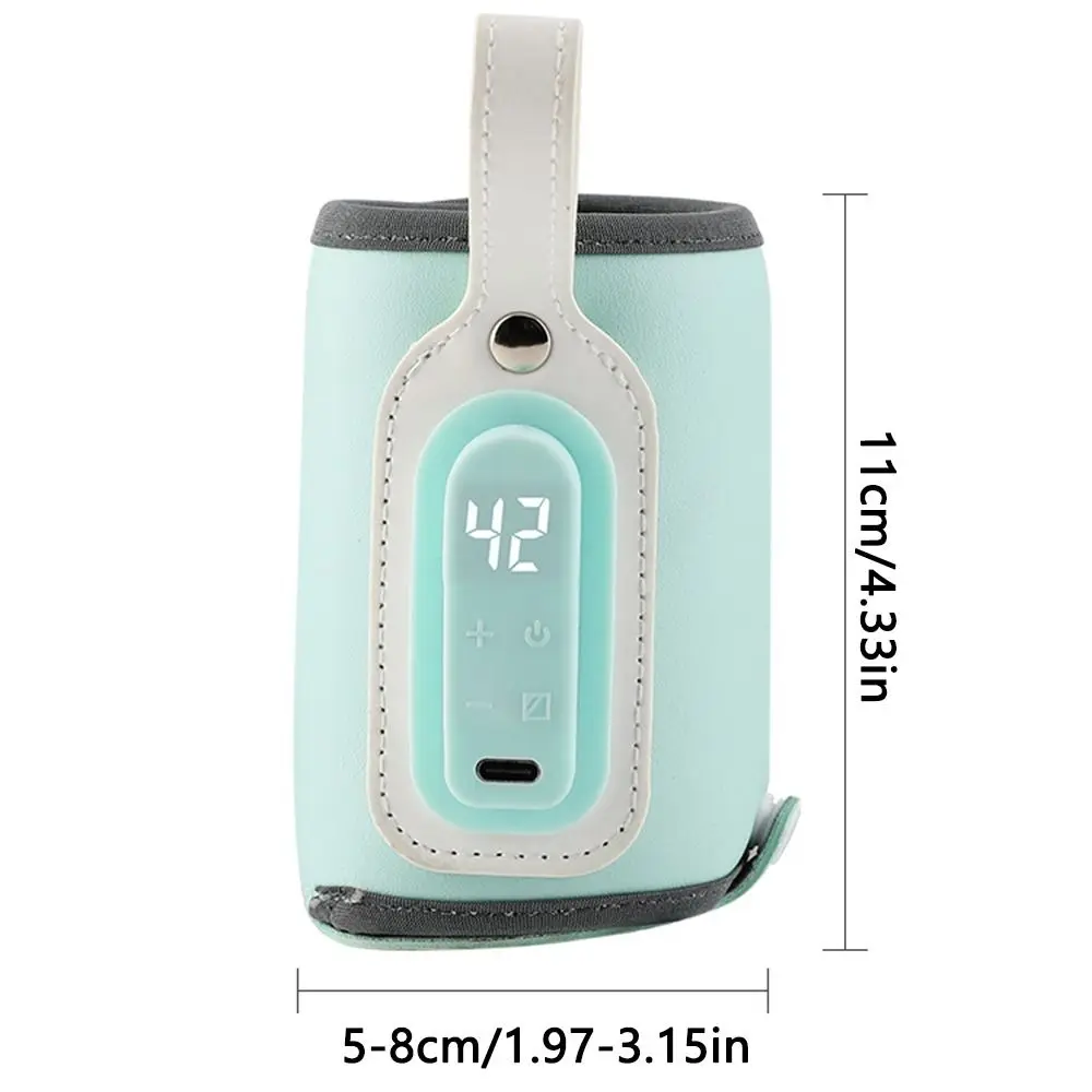 LED Display Portable Baby Bottle Warmer Temperature Adjust 24H Constant Temperature Milk Bottle Insulation Sleeve
