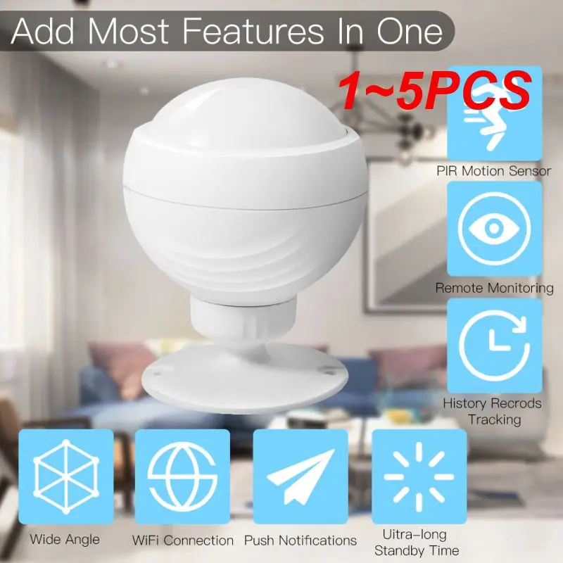 

CORUI Tuya WiFi Smart PIR Motion Sensor Human Body Movement Infrared Safety Alarm Detector SmartLife APP Remote Control