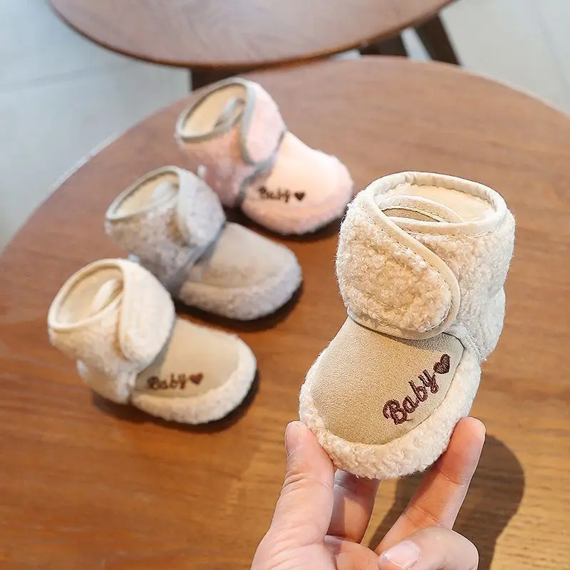 Warm Infant Toddler Crib Snow Boots Soft Comfortable Infant Girls Boys Anti-Slip Socks Slipper Newborn Baby Shoes