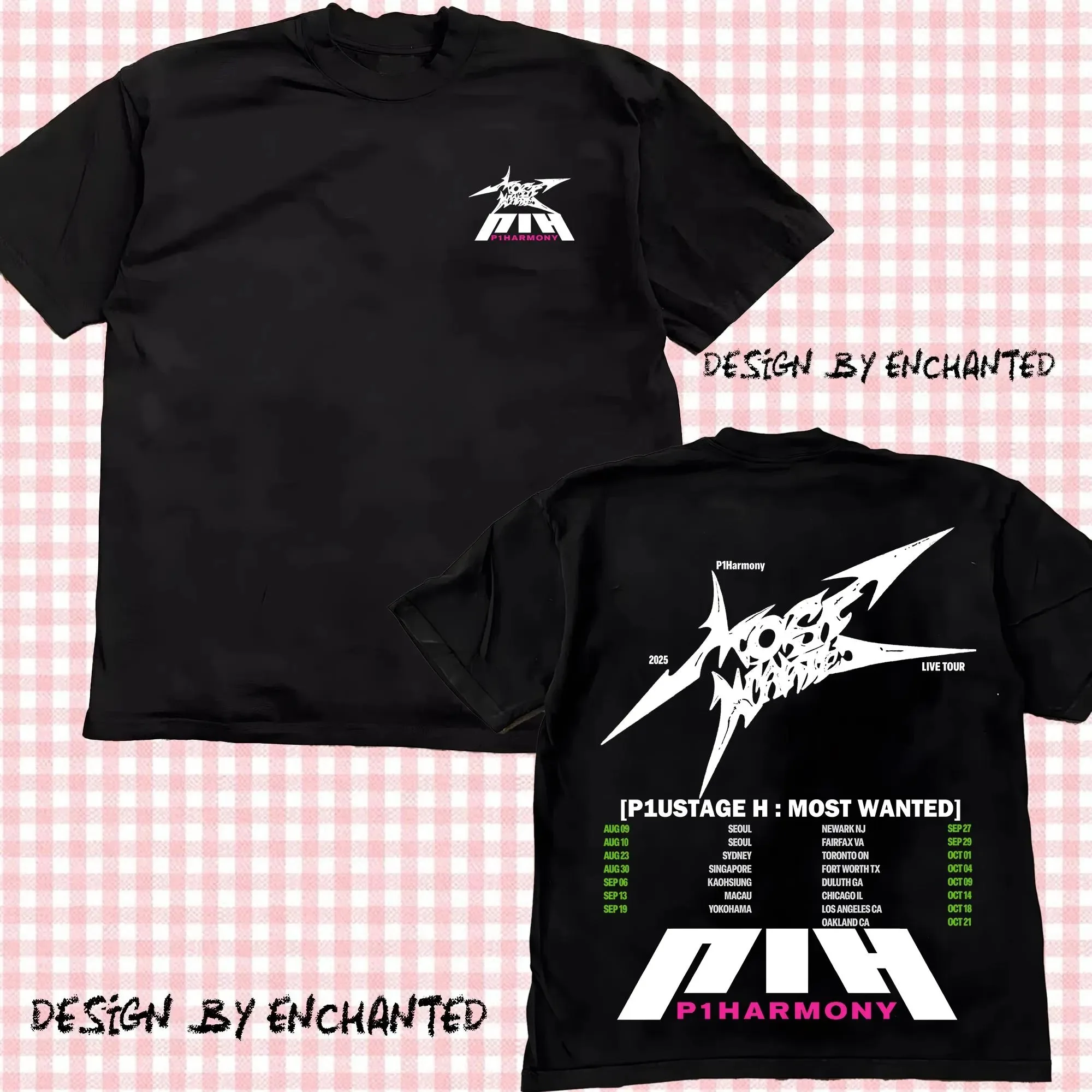 p1harmony we are tシャツ　新品未開封 2025 P1harmony Live Tour P1ustage Cotton Men T-shirts NEW T