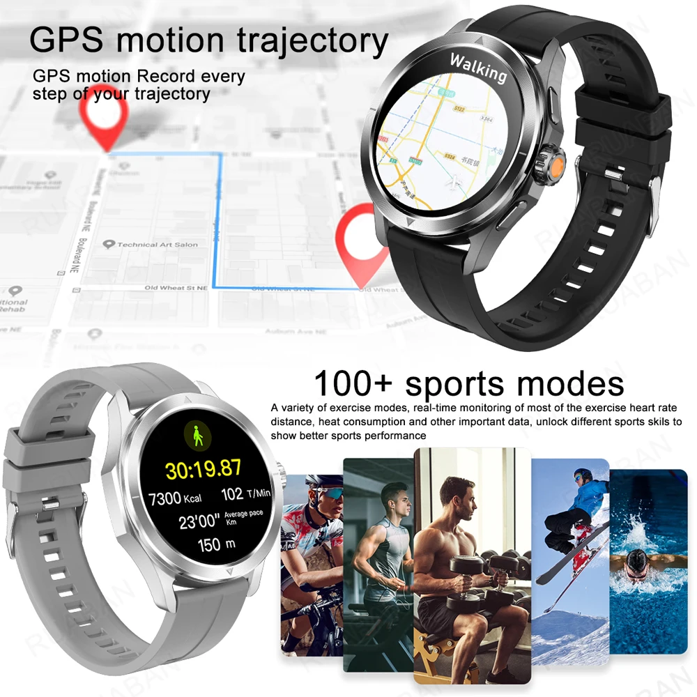 S4 Ultra 2025 New For Xiaomi SmartWatch Men NFC Bluetooth Call Sapphire Health watch Heart Rate Waterproof GPS Sport Smartwatch 5