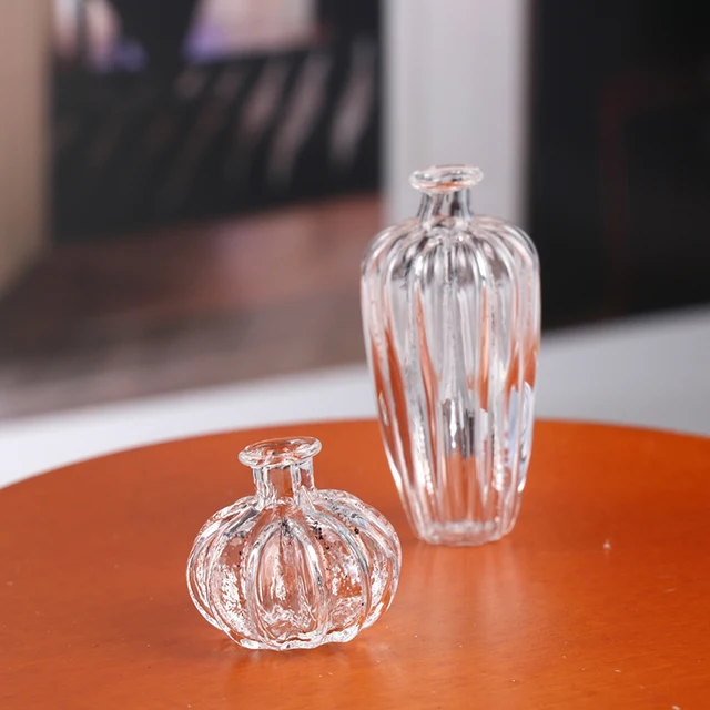 1:12 Dollhouse Miniature Mini Glass Bottle Cork Cover Tiny Jar Vials Vase Model Doll House Decoration Accessories Kids Play Toy 2
