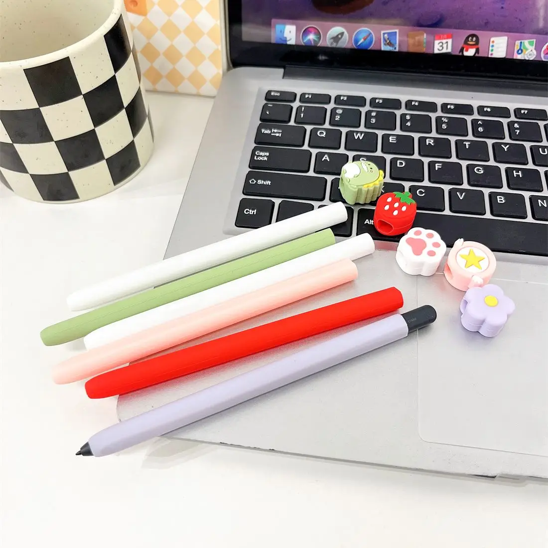 Estojo de Lápis Antiderrapante para Tablet Capa para Samsung Galaxy Tab s6 Lite s7 fe s8 s9 Plus Bolsa de Caneta Ultra s Capa Fofa - Imagem 6