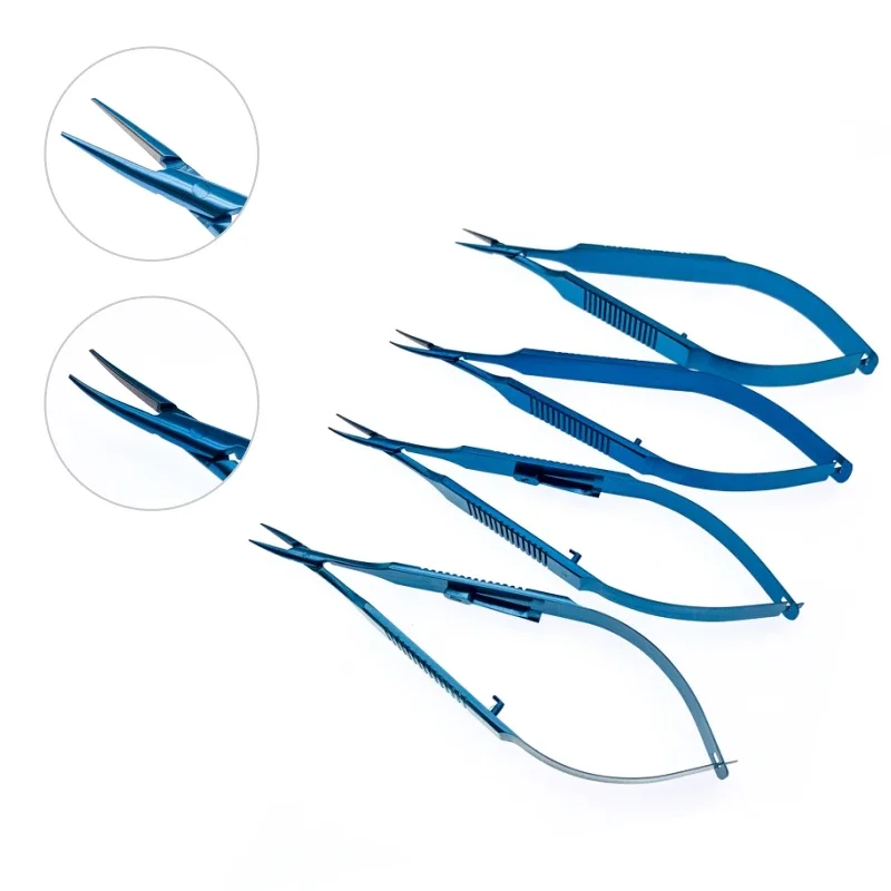 

12CM Titanium Needle Holder with Lock Ophthalmology Instrument Surgery Tools