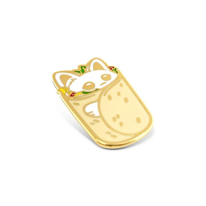 Cute Purrito Burrito Cat Enamel Pin Lapel Pins Badge Brooch for Jewelry Accessory