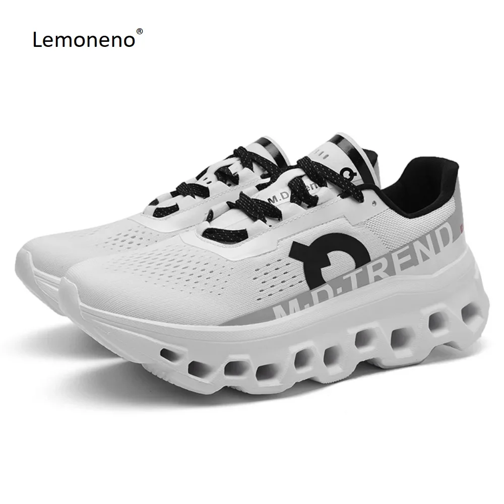 Lemoneno 2024 Running Shoes Sport Train Shoes,Casual Sneakers Lace Up Non-slip Comfort Footwear for Travel Walking Green Grey