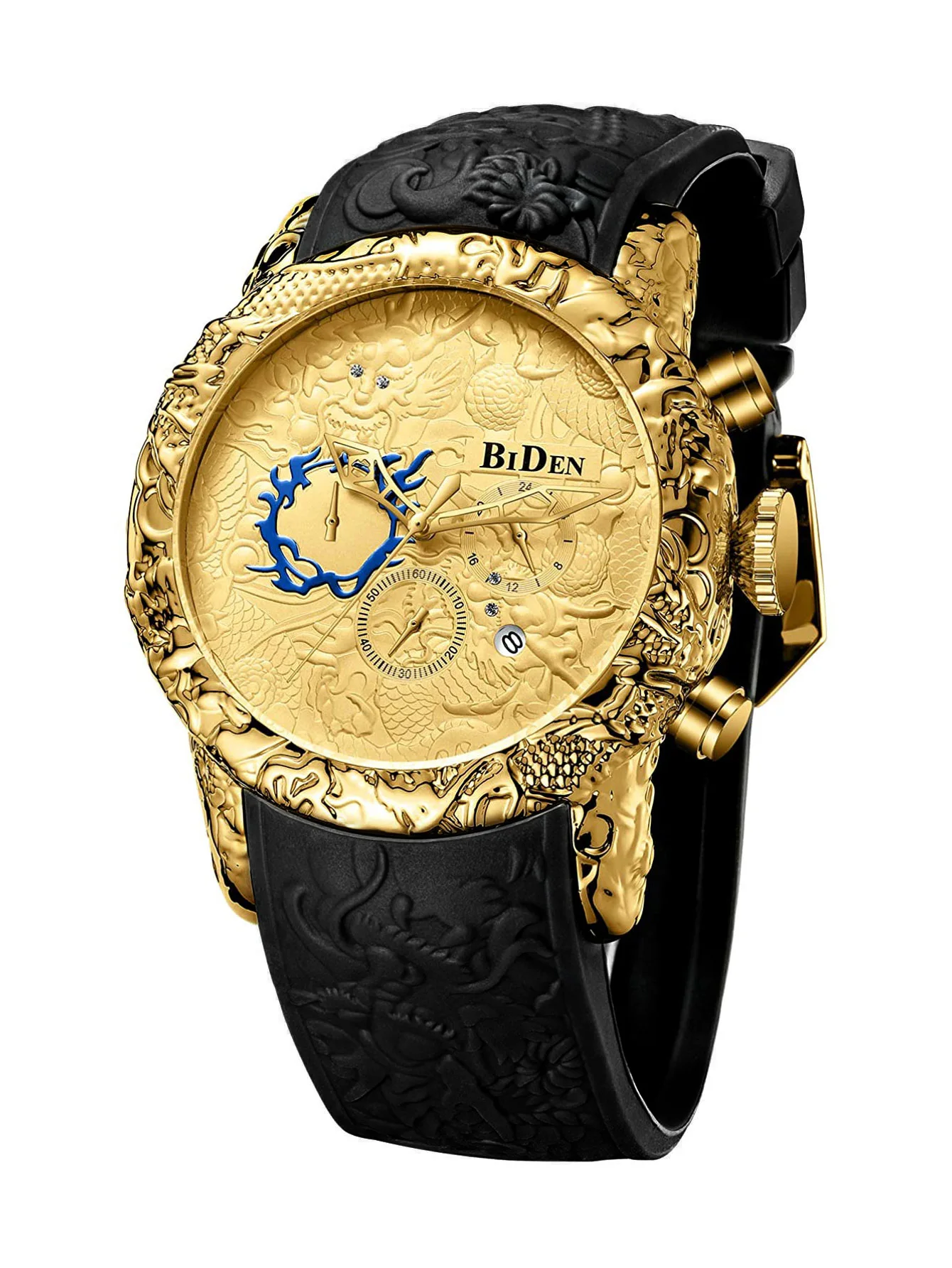 Men's personality fashion watch waterproof calendar multi-function watch holiday gift