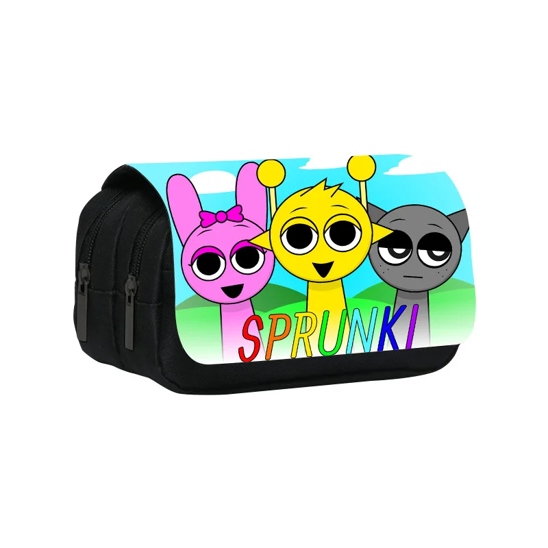 New Sprunki  Pencil Case Classic School Pen Bag for Student Large Storage Students School Gift Pencil Box 4